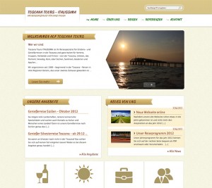 Toscana Tours Webseite